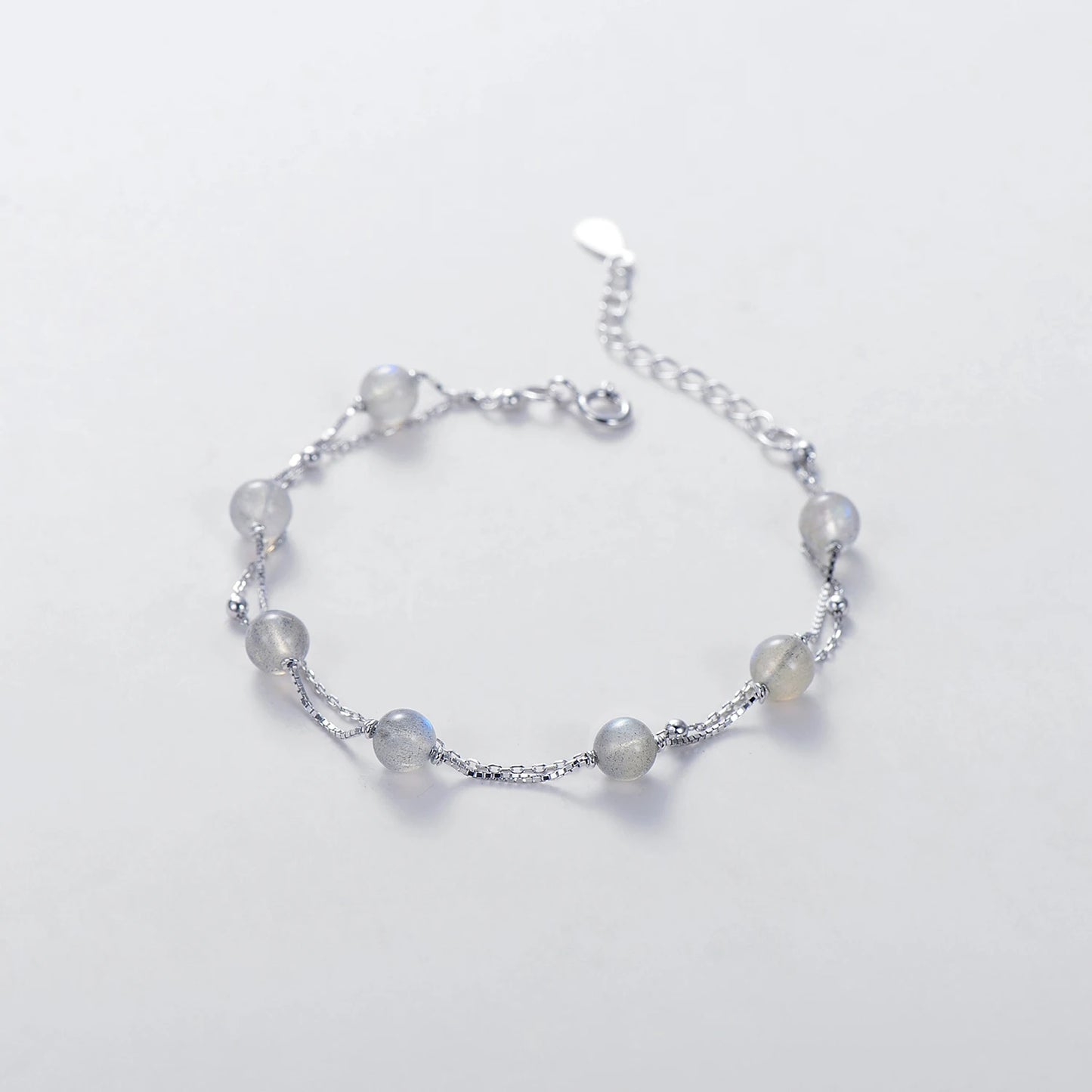 925 Sterling Silber Armband mit blauen Kristallen