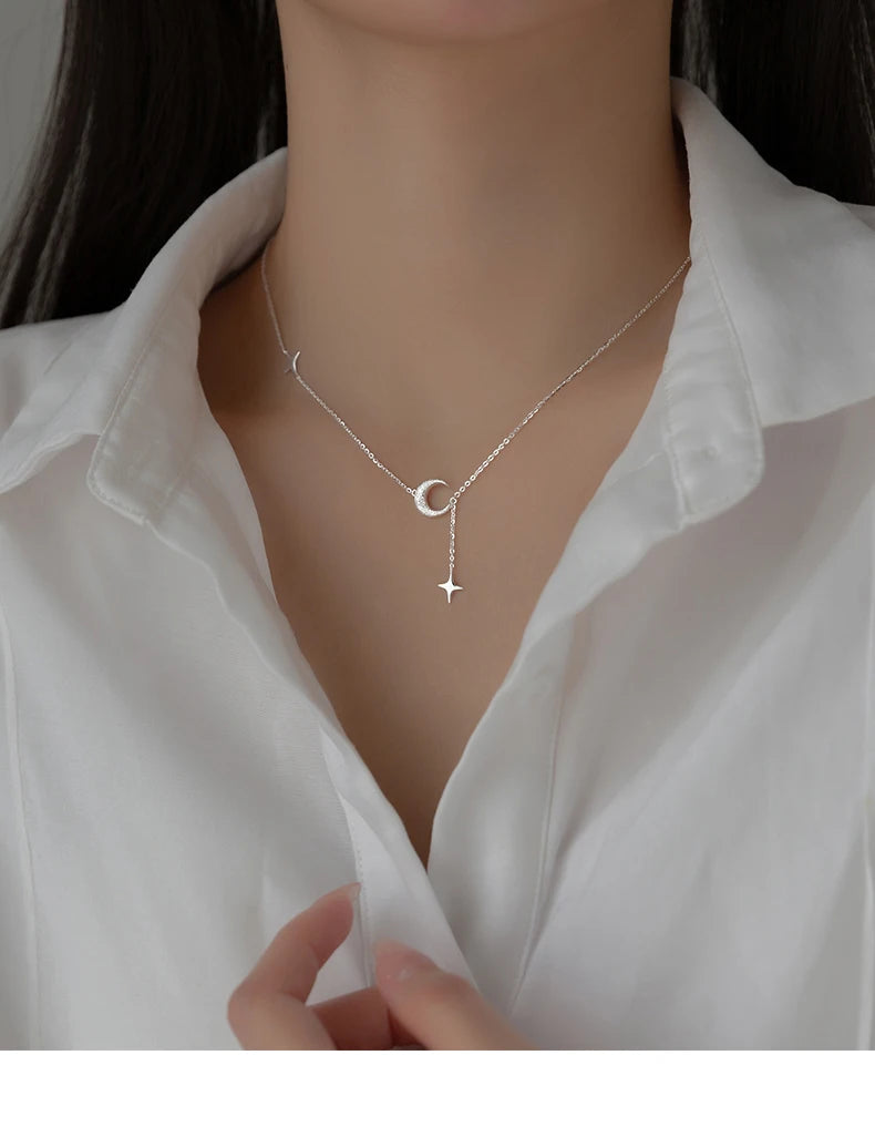 Mond & Stern Kette aus 925er Silber