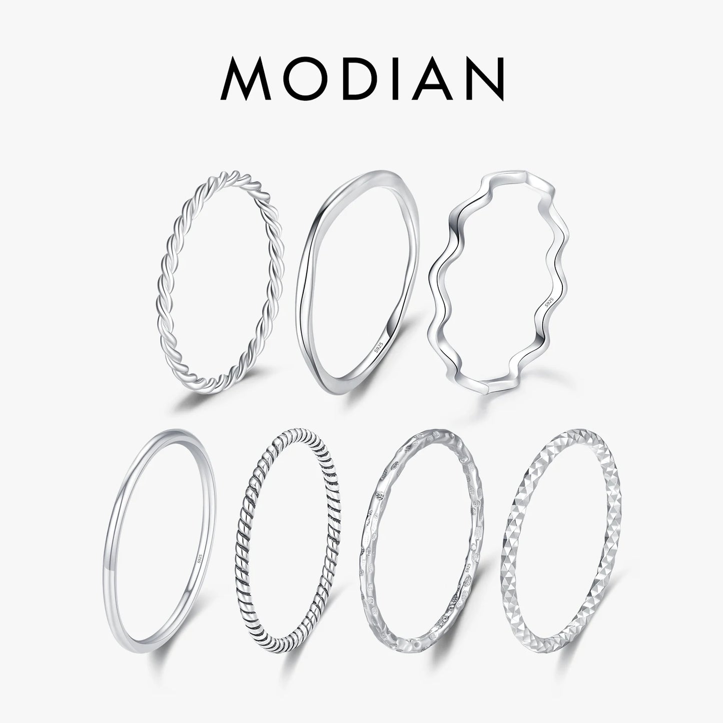 Minimalistische 925 Sterling Silber Ringe