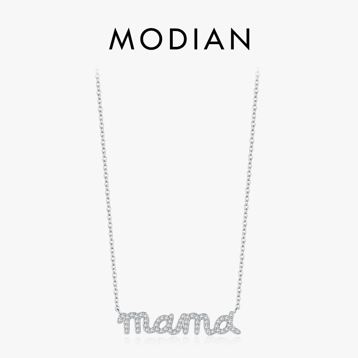 925 Sterling Silber Halskette mit „Mama“-Schriftzug