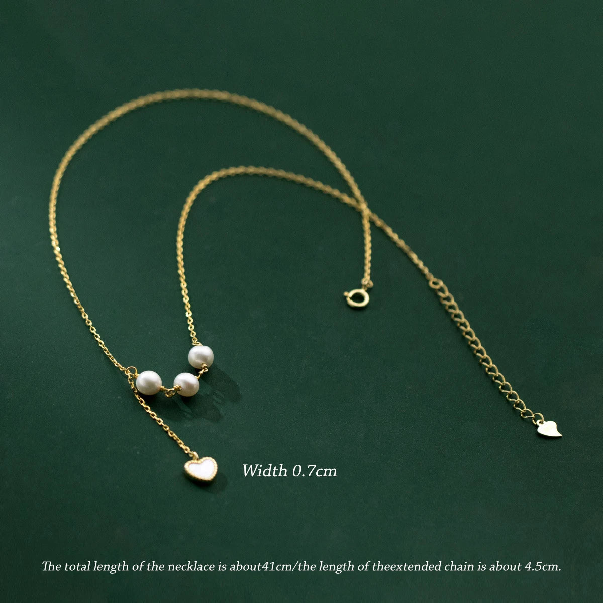 925 Sterling Silber Halskette mit Perlen-Elementen im Y-Design