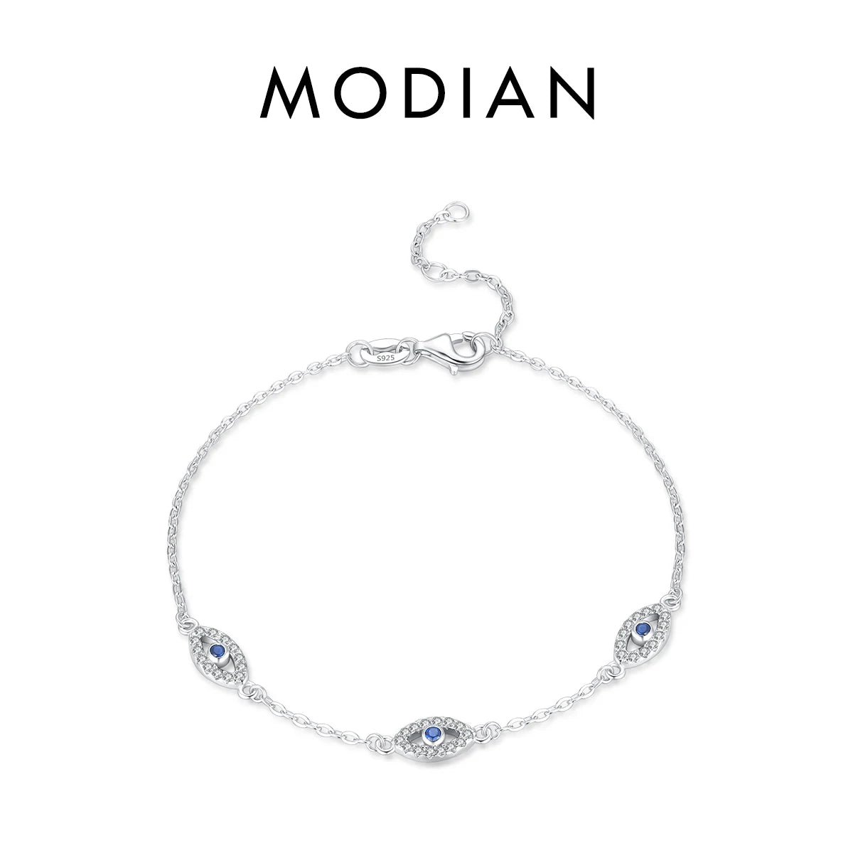Armband-Kollektion aus 925 Sterling Silber mit blauen Akzenten & Evil-Eye-Designs