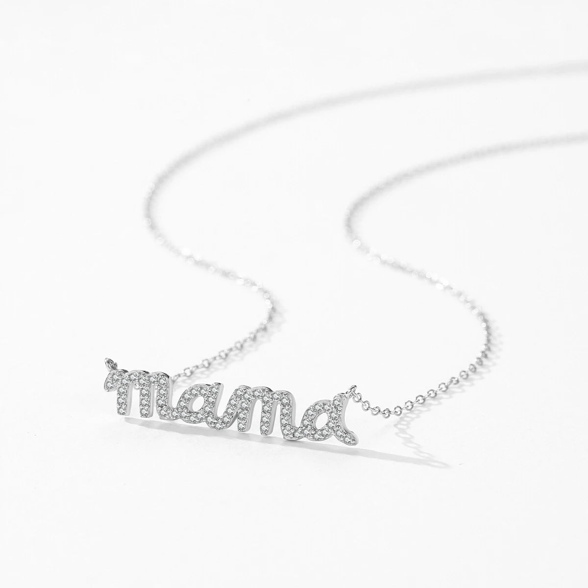 925 Sterling Silber Halskette mit „Mama“-Schriftzug