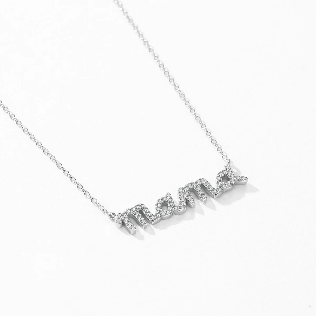 925 Sterling Silber Halskette mit „Mama“-Schriftzug