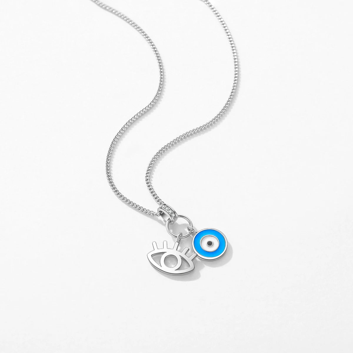 Schutz & Eleganz – Silberkette mit Türkis-Evil-Eye aus 925 Sterling Silber