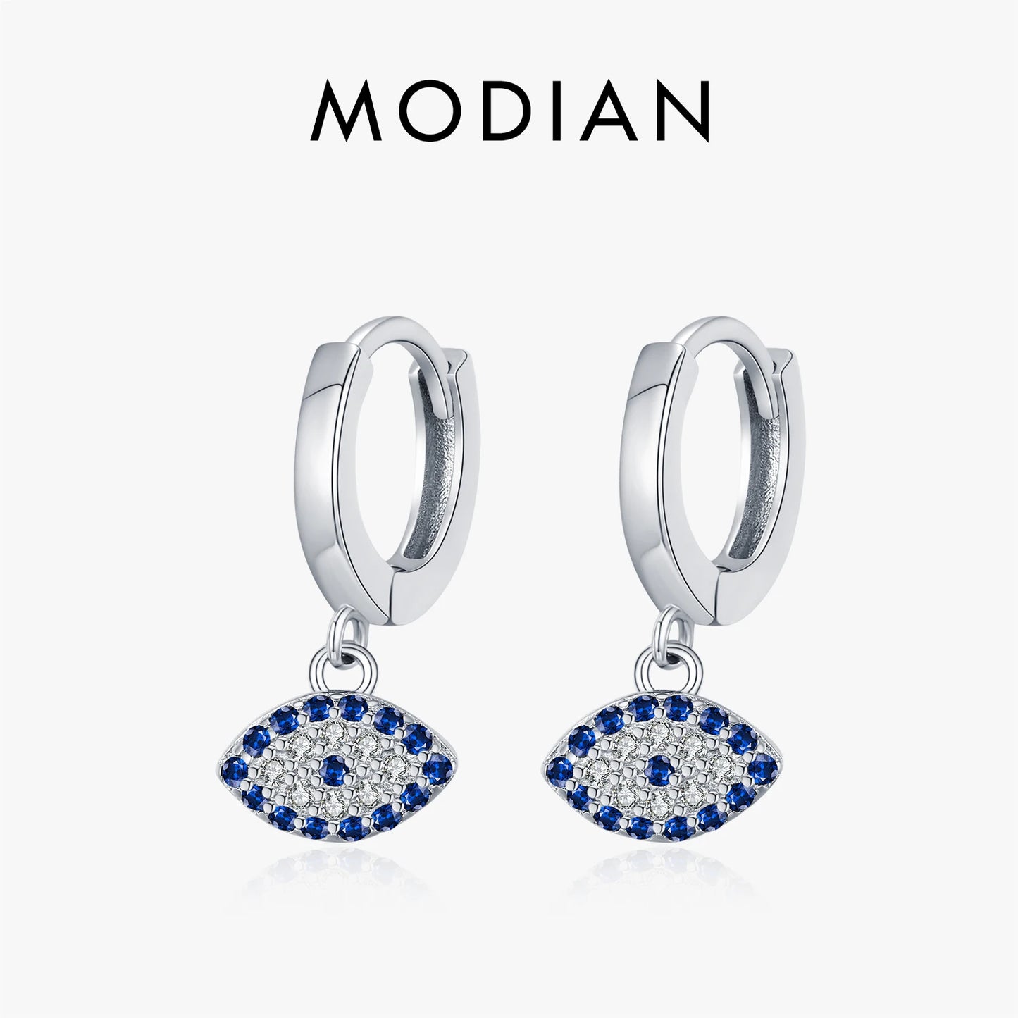 925 Sterling Silber Ohrringe mit blauem Zirkon – geometrisches Design mit edlem Glanz
