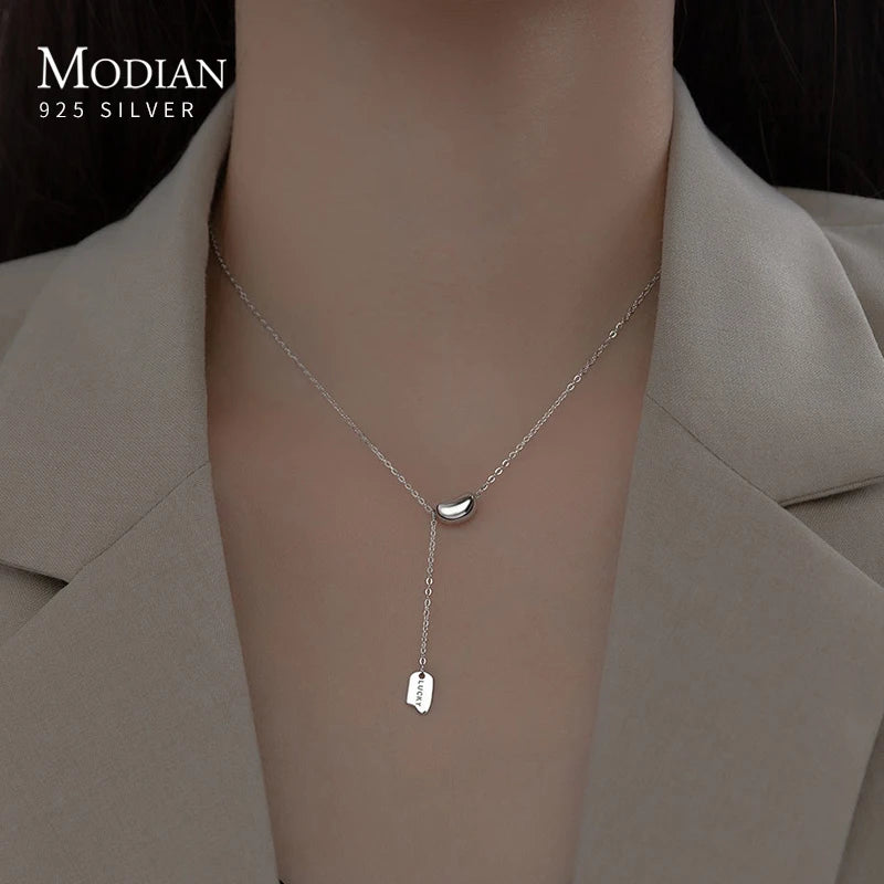 925 Sterling Silber Y-Kette im minimalistischen Design