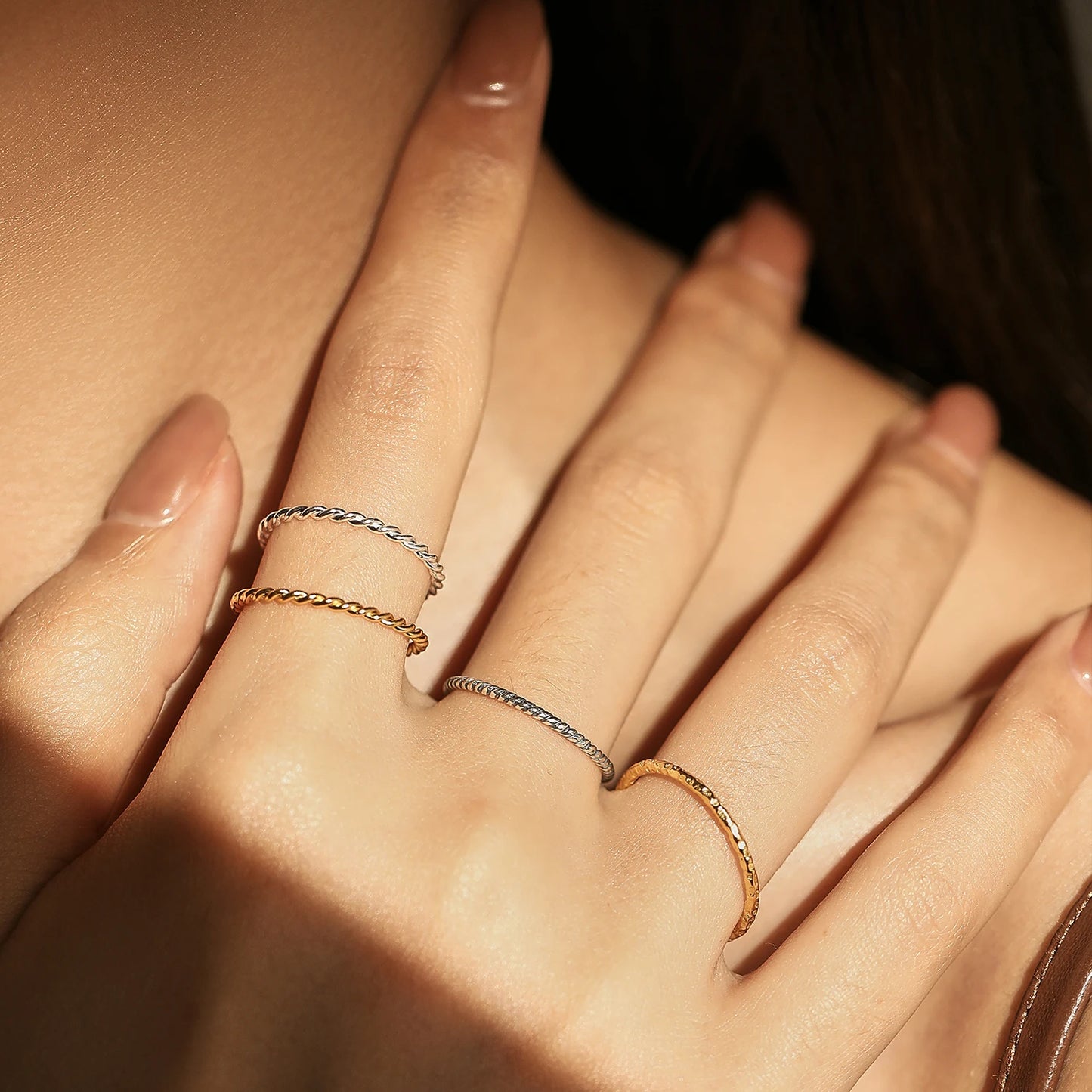 Minimalistische 925 Sterling Silber Ringe