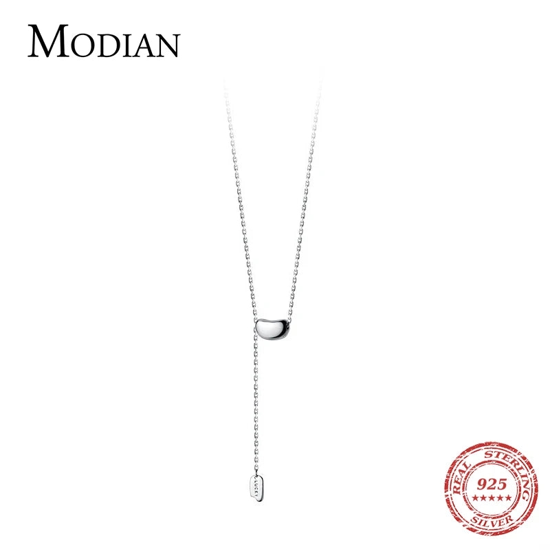 925 Sterling Silber Y-Kette im minimalistischen Design