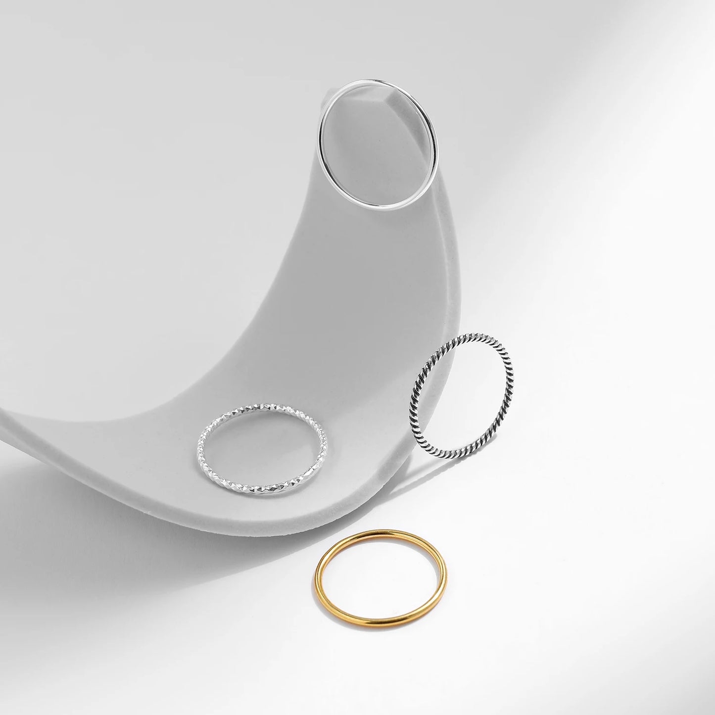 Minimalistische 925 Sterling Silber Ringe