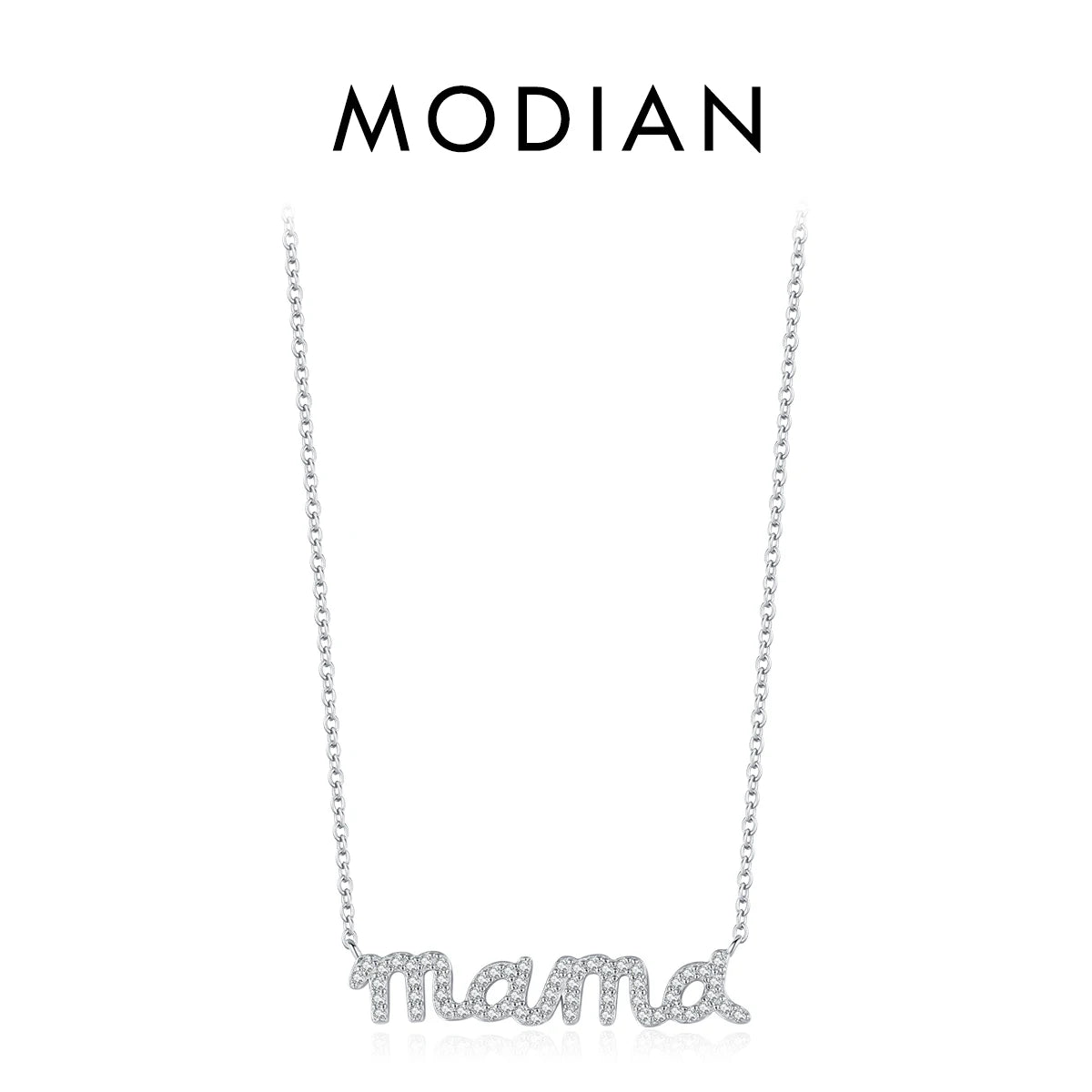 925 Sterling Silber Halskette mit „Mama“-Schriftzug