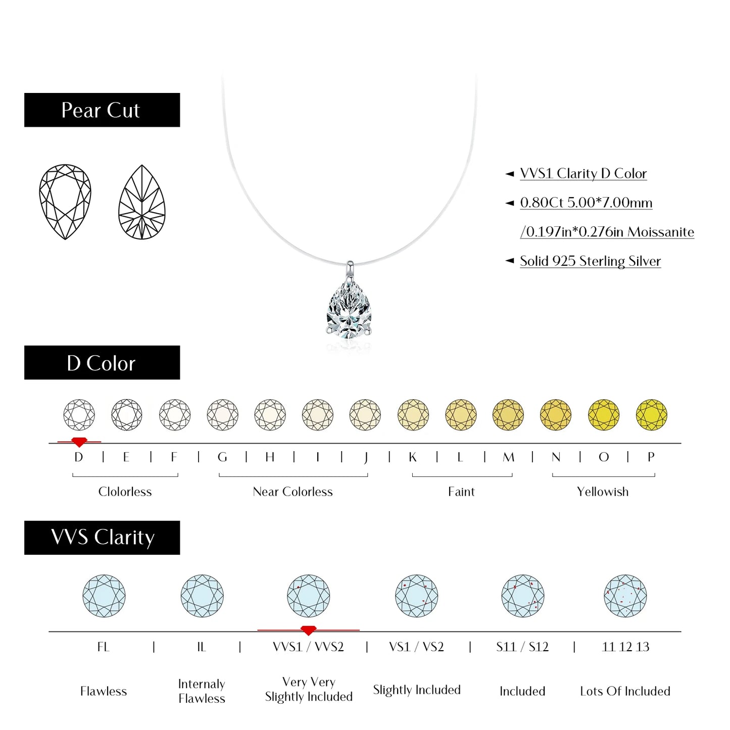 Zarte 925 Sterling Silber Halskette – Klassische Eleganz in drei Designs
