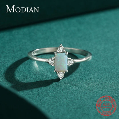 925 Sterling Silber Ring mit Kristall im Krönchen-Design