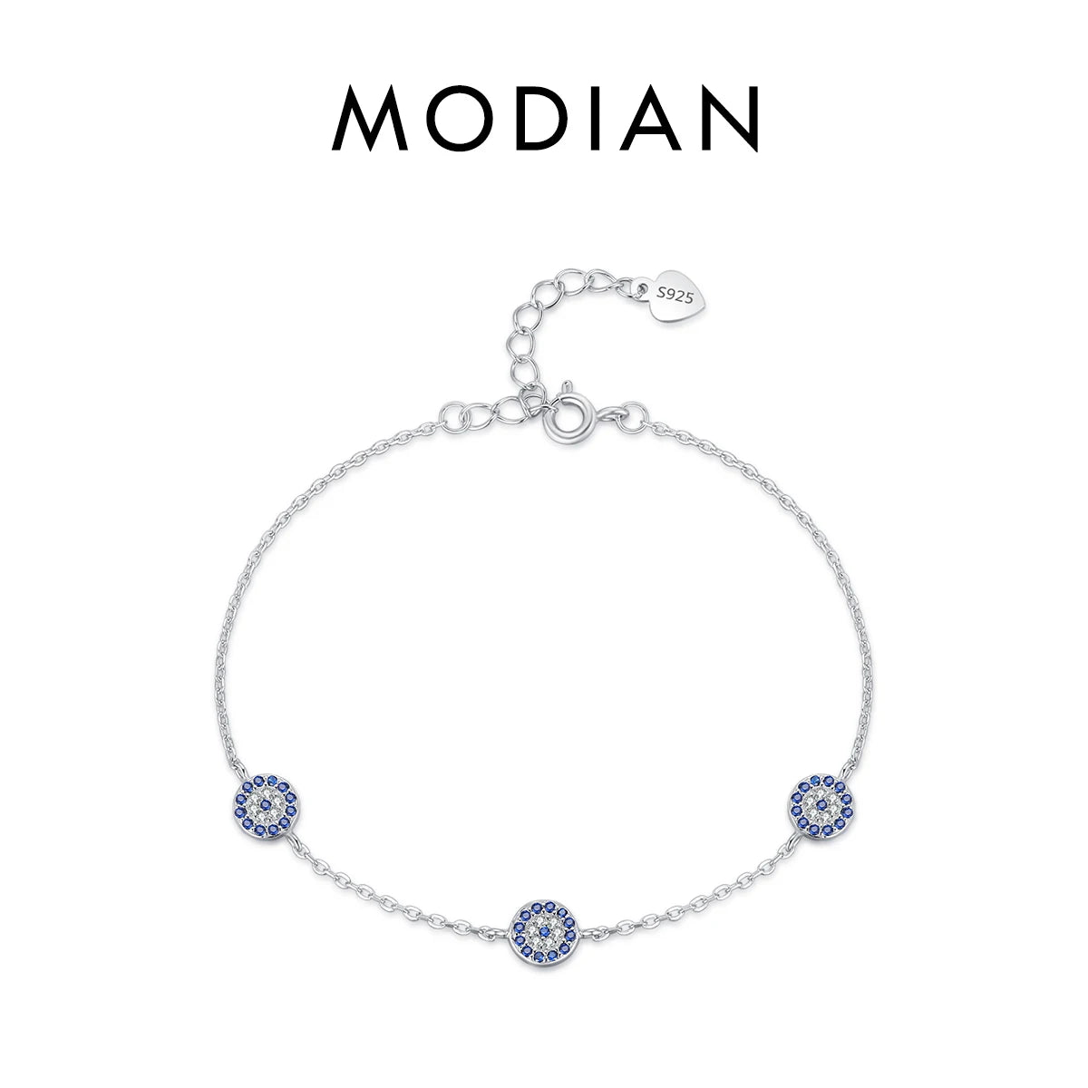 Armband-Kollektion aus 925 Sterling Silber mit blauen Akzenten & Evil-Eye-Designs