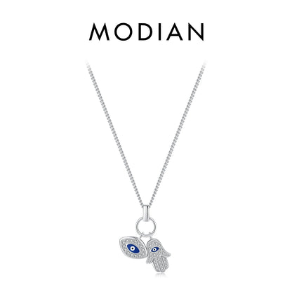 Schutz & Eleganz – Silberkette mit Türkis-Evil-Eye aus 925 Sterling Silber