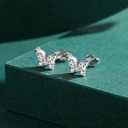 925 Sterling Silber Schmetterlings-Ohrringe mit funkelnden Zirkonia – Eleganz & Leichtigkeit