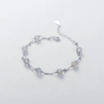 925 Sterling Silber Armband mit blauen Kristallen