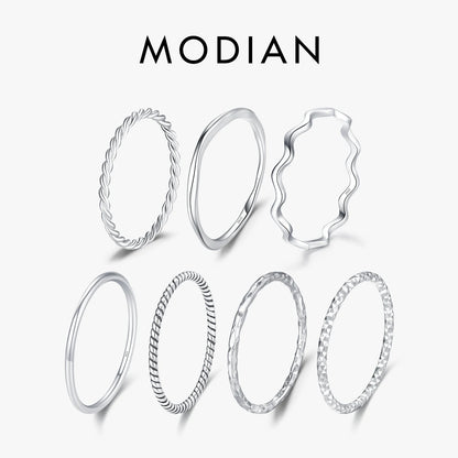 Minimalistische 925 Sterling Silber Ringe