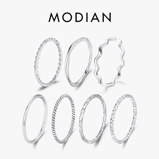 Minimalistische 925 Sterling Silber Ringe