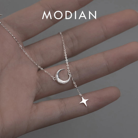 Mond & Stern Kette aus 925er Silber