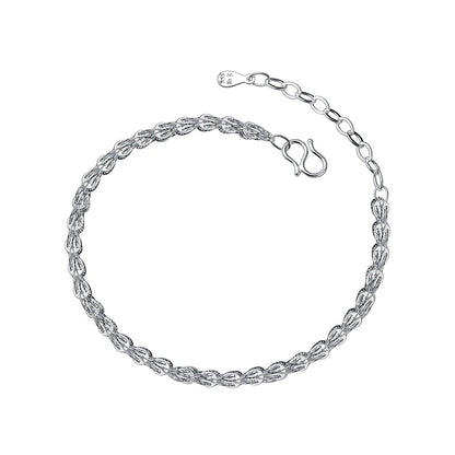 925 Sterling Silber Armband im geflochtenen Kettendesign