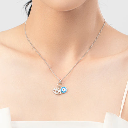 Schutz & Eleganz – Silberkette mit Türkis-Evil-Eye aus 925 Sterling Silber