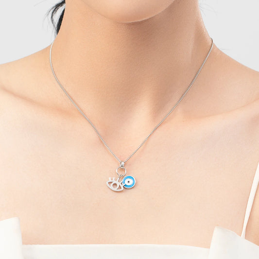 Schutz & Eleganz – Silberkette mit Türkis-Evil-Eye aus 925 Sterling Silber