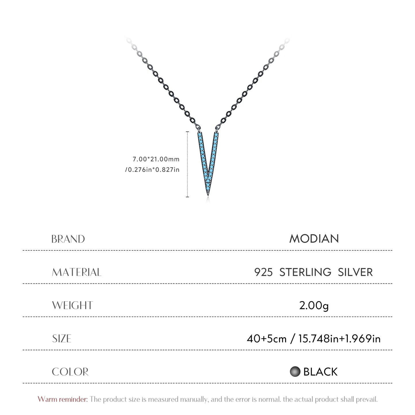 925 Sterling Silber Halskette – Geometrisches Design mit Zirkonanhänger