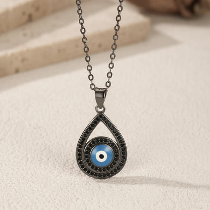 925 Sterling Silber Halskette – Geometrisches Design mit Zirkonanhänger