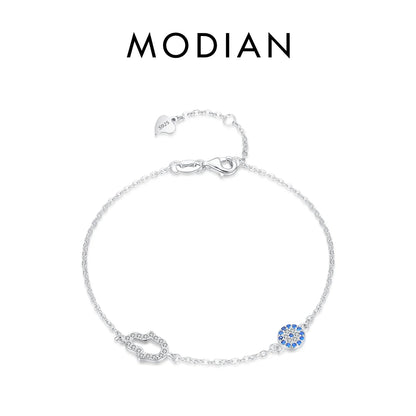 Armband-Kollektion aus 925 Sterling Silber mit blauen Akzenten & Evil-Eye-Designs