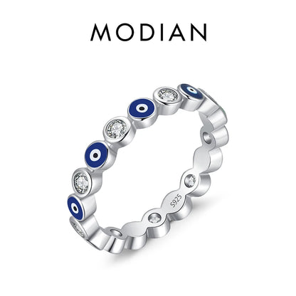 925 Sterling Silber Ringe mit blauen und klaren Zirkonia
