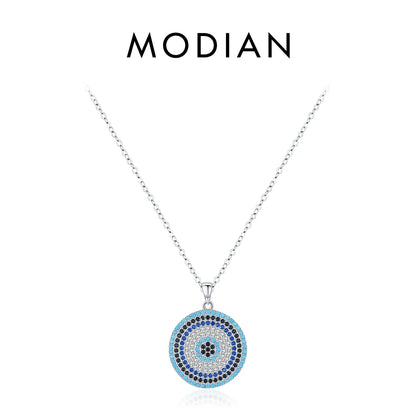 Schutz & Eleganz – Silberkette mit Türkis-Evil-Eye aus 925 Sterling Silber