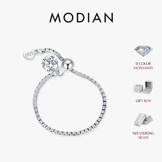 925 Sterling Silber Ring mit rundem Moissanit – Eleganz in ihrer reinsten Form