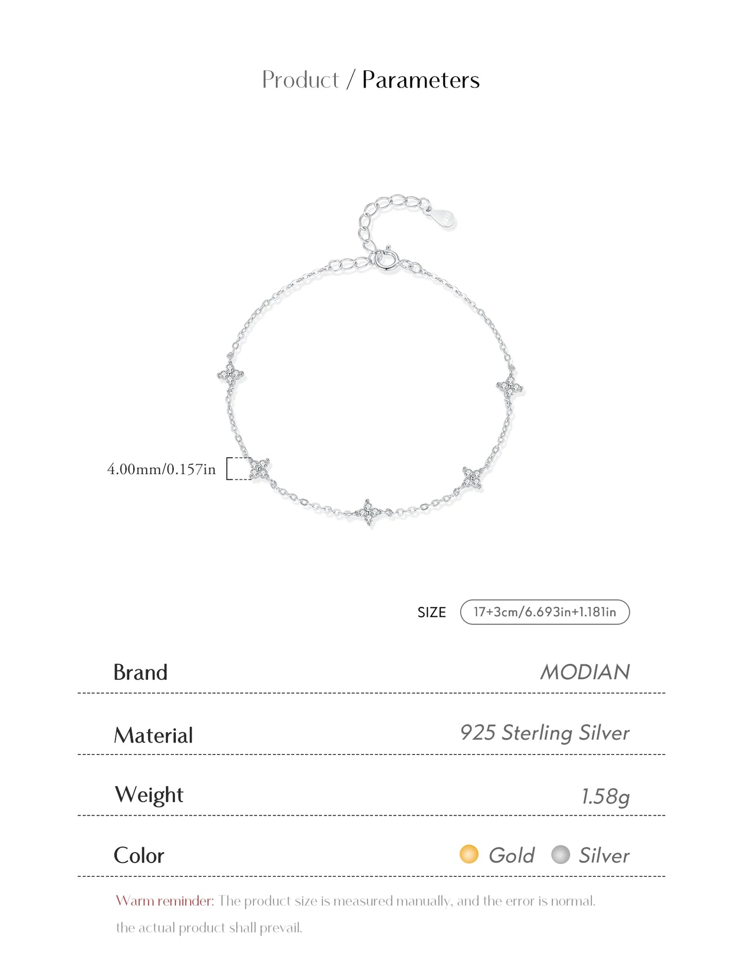 Filigranes Armband aus 925 Sterling Silber mit Zirkonia-Blüten