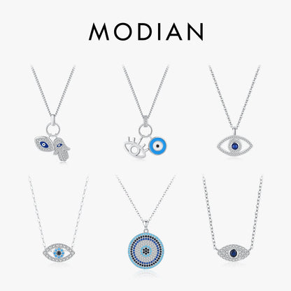 Schutz & Eleganz – Silberkette mit Türkis-Evil-Eye aus 925 Sterling Silber