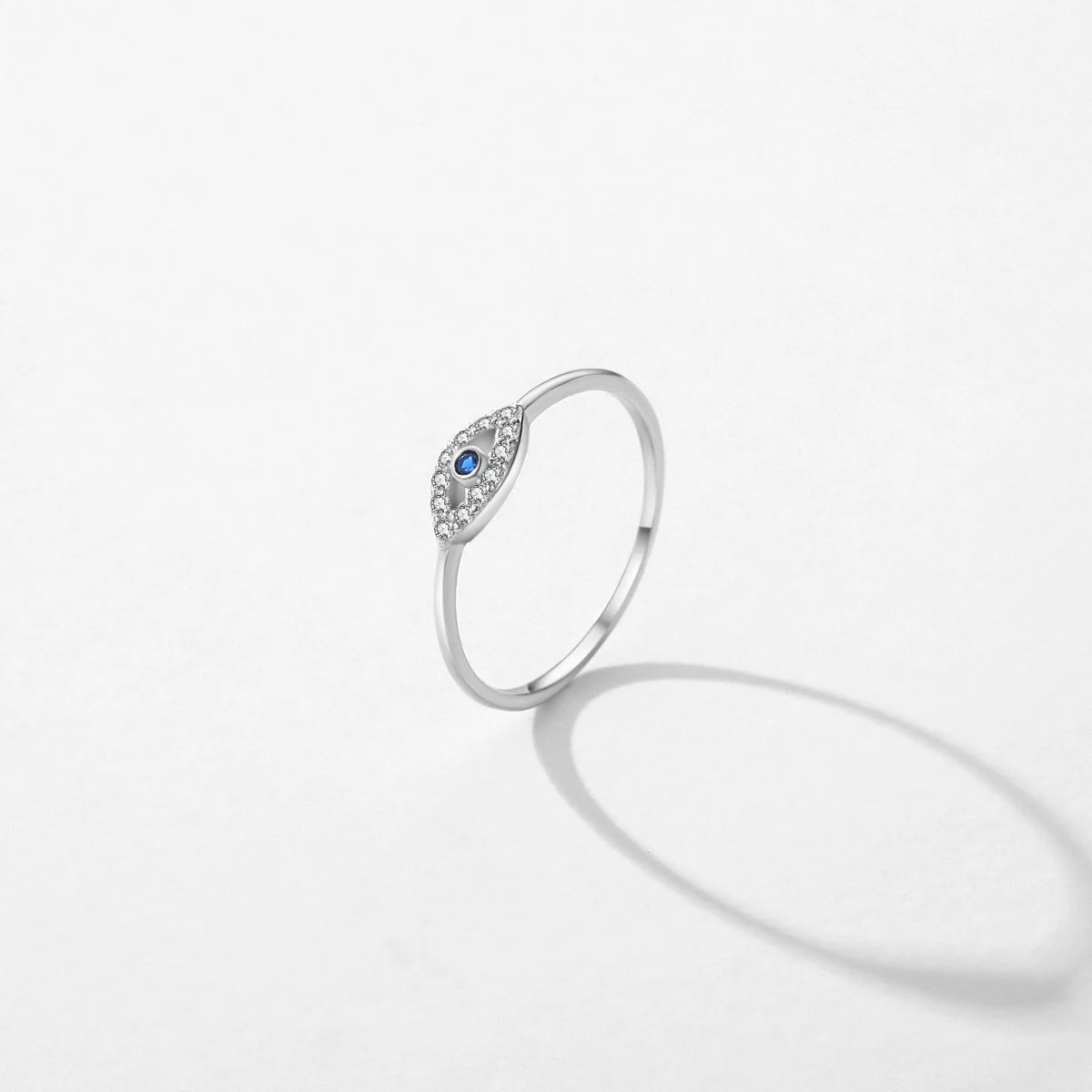 925 Sterling Silber Ringe mit blauen und klaren Zirkonia
