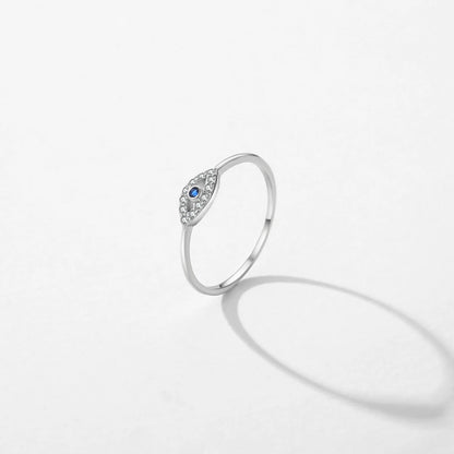 925 Sterling Silber Ringe mit blauen und klaren Zirkonia