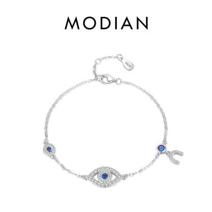 Armband-Kollektion aus 925 Sterling Silber mit blauen Akzenten & Evil-Eye-Designs