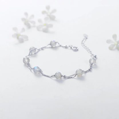 925 Sterling Silber Armband mit blauen Kristallen