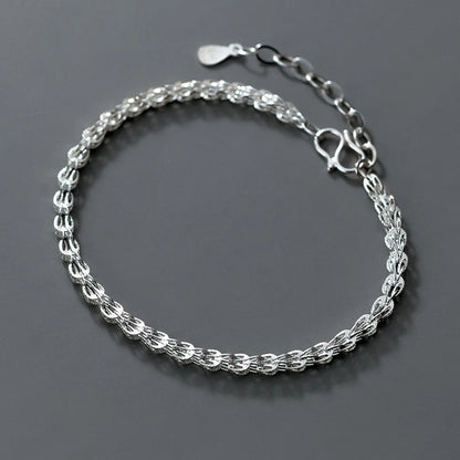 925 Sterling Silber Armband im geflochtenen Kettendesign