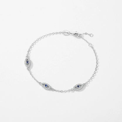 Armband-Kollektion aus 925 Sterling Silber mit blauen Akzenten & Evil-Eye-Designs