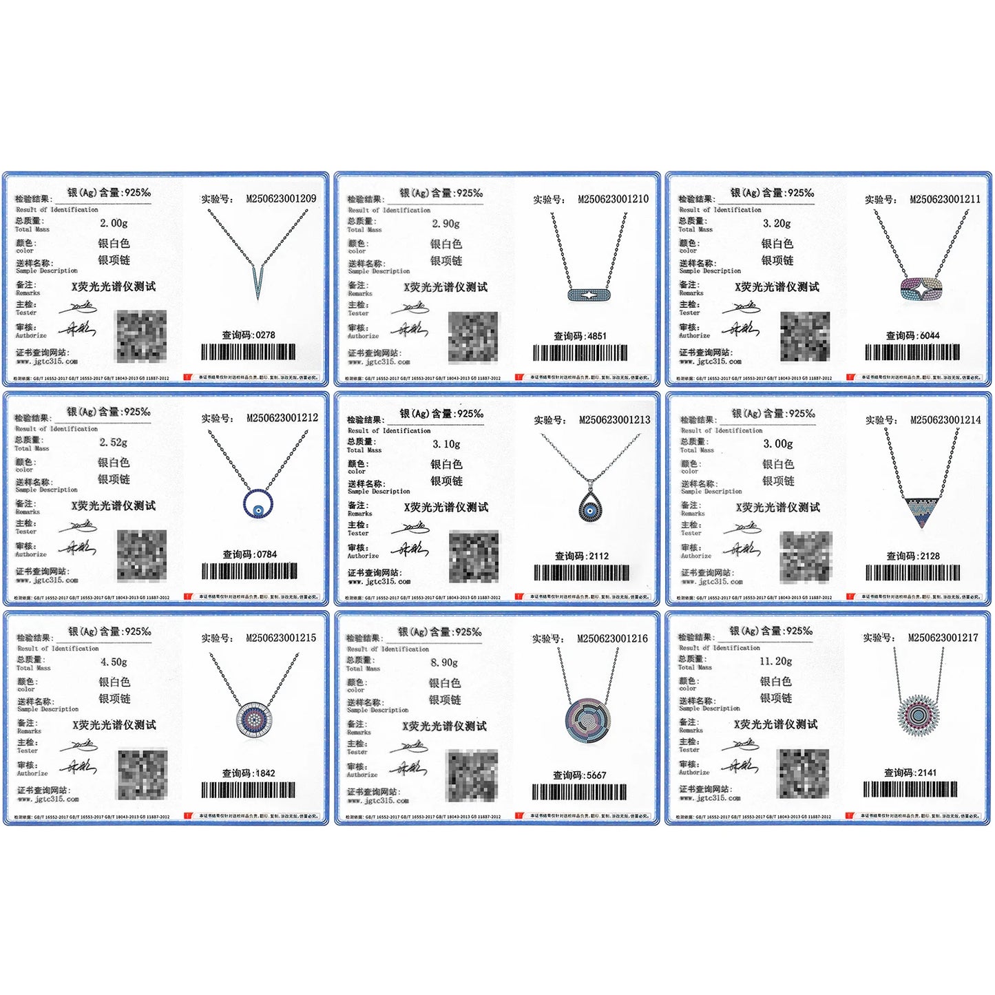 925 Sterling Silber Halskette – Geometrisches Design mit Zirkonanhänger