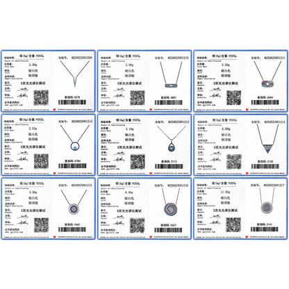 925 Sterling Silber Halskette – Geometrisches Design mit Zirkonanhänger