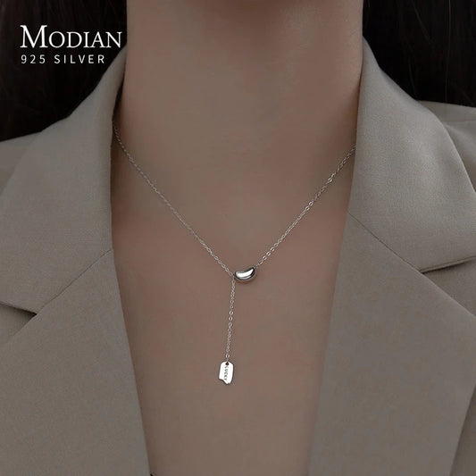 925 Sterling Silber Y-Kette im minimalistischen Design