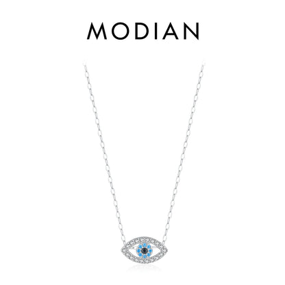 Schutz & Eleganz – Silberkette mit Türkis-Evil-Eye aus 925 Sterling Silber