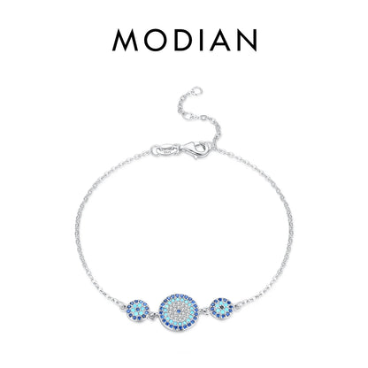 Armband-Kollektion aus 925 Sterling Silber mit blauen Akzenten & Evil-Eye-Designs