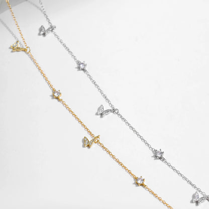 925 Sterling Silber Halskette mit zarten Sternanhängern