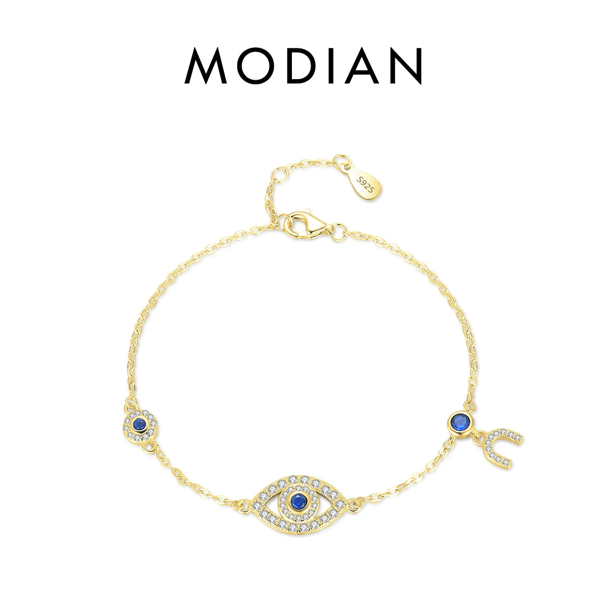 Armband-Kollektion aus 925 Sterling Silber mit blauen Akzenten & Evil-Eye-Designs