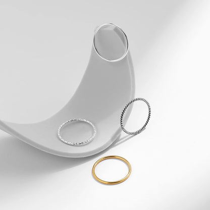 Minimalistische 925 Sterling Silber Ringe