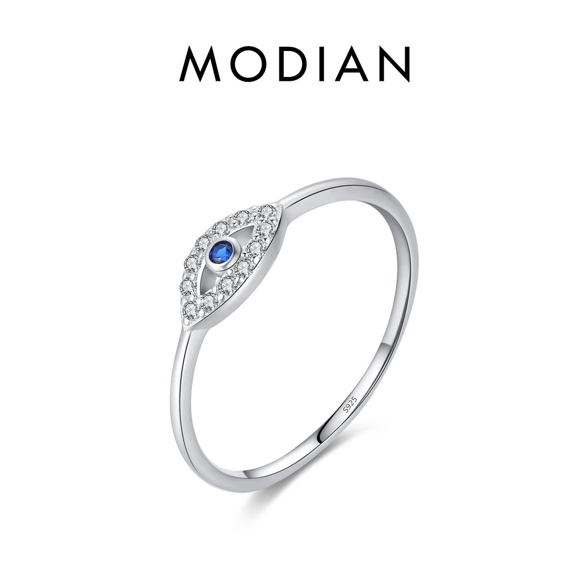 925 Sterling Silber Ringe mit blauen und klaren Zirkonia